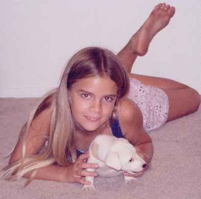 Kim with Foxy the Jack Russell Terrier